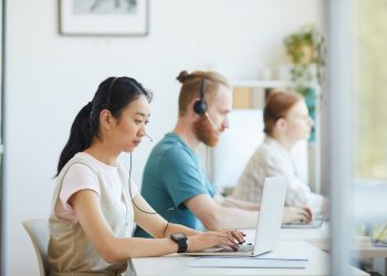 People working on computers
